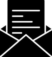 illustration de email glyphe icône. vecteur