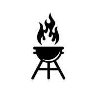 ensemble, collection, barbecue, barbecue, gril, outils, icône, vecteur, logo, conception, noir, prime, simple