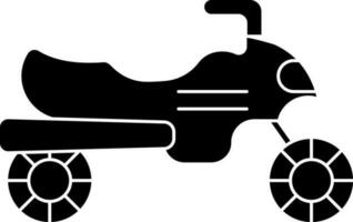 noir et blanc illustration de moto icône. vecteur