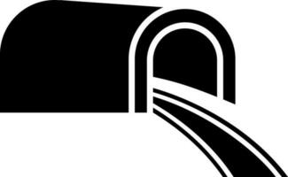 souterrain tunnel icône dans noir et blanc couleur. vecteur