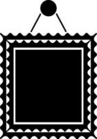 pendaison Cadre icône dans noir et blanc couleur. vecteur