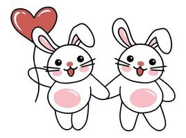 mignonne dessin animé lapin dessin illustration vecteur