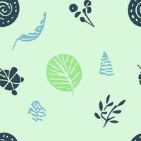 botanique félicité scandinave plante griffonnage modèle . style minimaliste style et botanique motifs. parfait pour papeterie, textile, Accueil décor, fond d'écran, oreiller vecteur