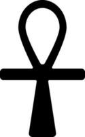 illustration de noir égyptien traverser Ankh signe. vecteur