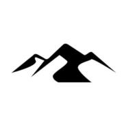conception d'illustration simple logo vector noir montagne