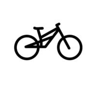 vélo simple ligne contour vector icône illustration design plat