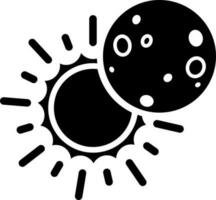 illustration de éclipse glyphe icône. vecteur