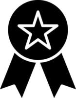 badge ruban icône dans noir et blanc couleur. vecteur