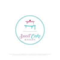 sucré gâteau logo conception vecteur, boulangerie logo icône logo inspiration. pouvez être utilisé comme symboles, marque identité, ou autres vecteur