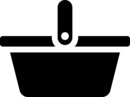 noir et blanc illustration de panier icône. vecteur