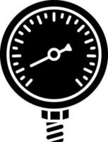 glyphe illustration de manomètre icône. vecteur