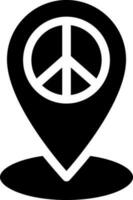 carte épingle avec paix icône ou symbole. vecteur