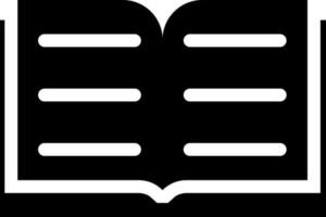 ouvert livre icône ou symbole dans noir et blanc couleur. vecteur