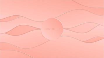 conception d'affiche de luxe backrund rose de formes ondulées vecteur