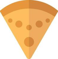 Pizza tranche icône dans marron couleur. vecteur