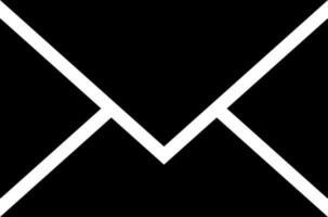 courrier ou enveloppe icône dans noir et blanc couleur. vecteur