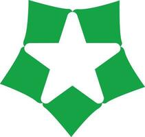 illustration de une vert et blanc étoile. vecteur