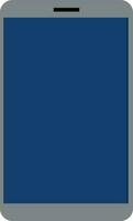 plat isolé illustration de téléphone intelligent avec bleu Couleur afficher. vecteur