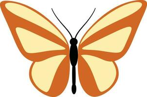 isolé papillon dans Jaune et marron couleur. vecteur