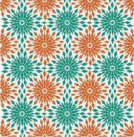 floral conception fond d'écran dans Orange et vert couleur. vecteur