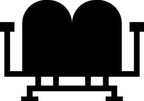 illustration de chaise dans noir couleur. vecteur