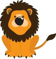 dessin animé personnage de une lion. vecteur