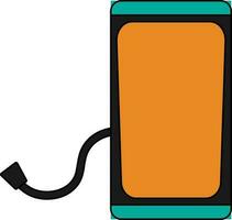 gaz carburant fabriqué par Orange et noir, vert couleur. vecteur