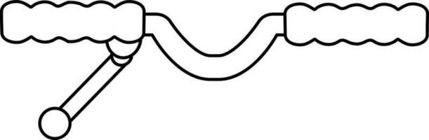 illustration de une suspension icône dans noir ligne art. vecteur