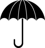 glyphe style parapluie icône ou symbole. vecteur