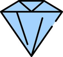 plat illustration de diamant. vecteur