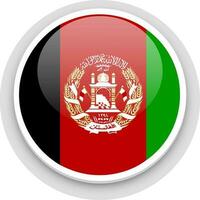 brillant afghanistan drapeau bouton. vecteur