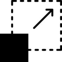 redimensionner sélection outil icône dans glyphe style. vecteur
