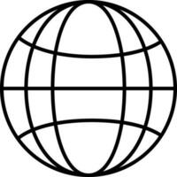 plat illustration de globe signe ou symbole. vecteur