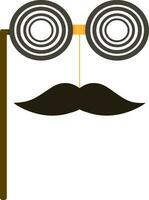 illustration de des lunettes avec moustache. vecteur