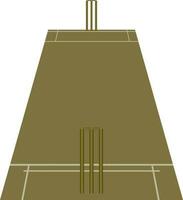 plat illustration de criquet terrain. vecteur