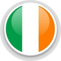 nationale drapeau bouton de Irlande. vecteur