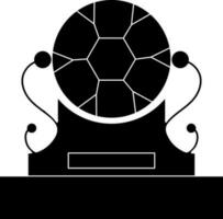 trophée prix de noir et blanc football. vecteur