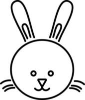 plat style illustration de mignonne lapin. vecteur