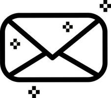 ligne art illustration de courrier ou enveloppe icône. vecteur