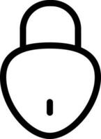 noir ligne art illustration de fermer à clé ou cadenas icône. vecteur