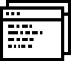navigateur fenêtre icône dans ligne art. vecteur