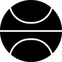 isolé Balle dans noir et blanc couleur. glyphe icône ou symbole. vecteur