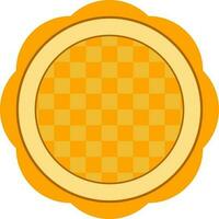 plat style tarte icône dans Orange couleur. vecteur