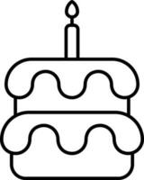 illustration de gâteau icône ou symbole. vecteur
