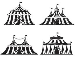 ensemble de différentes tentes de cirque vecteur