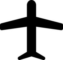 avion icône dans noir couleur. vecteur