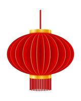 lanternes chinoises rouges pour la décoration de vacances et de festival pour la conception illustration vectorielle stock isolé sur fond blanc vecteur