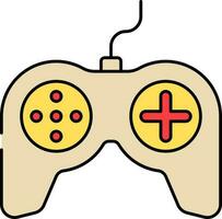 rouge et Jaune illustration de manette de jeu icône. vecteur