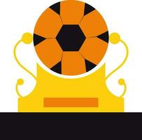 Jaune trophée prix de Orange football. vecteur