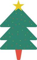 isolé icône de coloré Noël arbre dans plat style. vecteur